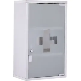 Homcom Medizinschrank mit 3 Fächer silber
