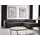 Sofnet Ecksofa mit Schlaffunktion und Bettkasten, Wohnlandschaft mit einstellbare Kopfstützen, Couch, Sofa, Bettsofa, Schlafsofa (Graphit (Kronos 22)