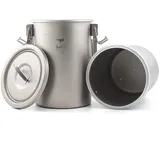 Keith Ti6300 Titan Outdoor Camping Kochtopf mit klappbaren Griffen, Wanderkocher, Reise-Kochgeschirr, 900 ml, 256 g