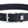 Boss Herrengürtel Leder dunkelblau/silber 100