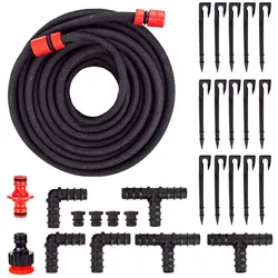 Grafner® 30m Bewässerungsschlauch mit Perlfunktion im Set Perlregner Perlschlauch Tropfschlauch