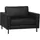 Beliani Sessel SAVALEN Leder 75 x 75 x 75 cm Schwarz mit Kissen