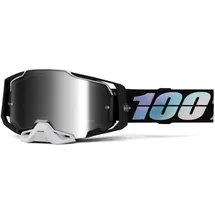 100% 100 Percent Armega Krisp Crossbrille verspiegelt /Regenbogen Silber Verspiegelt Schwarz