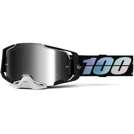 100% 100 Percent Armega Krisp Crossbrille verspiegelt /Regenbogen Silber Verspiegelt Schwarz