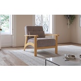 sit&more Sessel »Billund«, Armlehnen aus eichefarbigem Buchenholz, verschiedene Bezüge und Farben