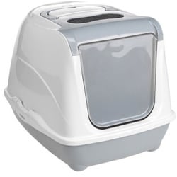 AniOne Katzentoilette Flip Cat S hellgrau