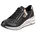 Damen Low-Top Sneaker D0T03 Frauen Halbschuhe lose Einlage Turnschuhe Laufschuhe schnürschuhe schnürer Business schwarz Kombi 01 40 EU