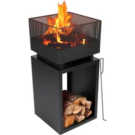 BBQ Collection Feuertonne Ø 85 cm Schwarz