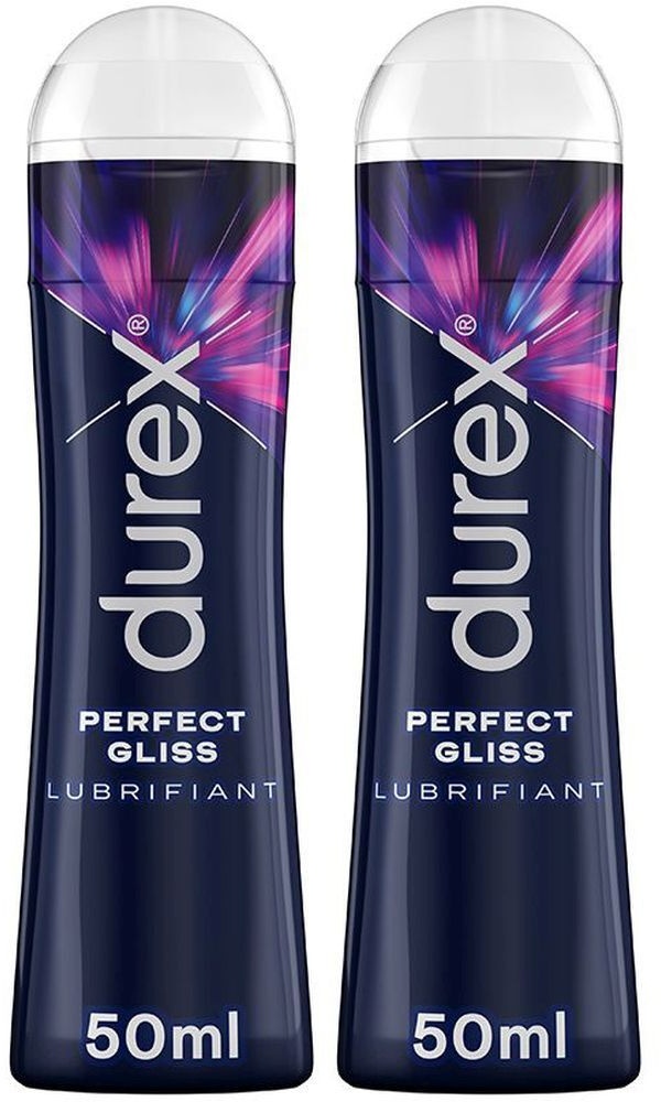Durex Lubrifiant Perfect Gliss - Lubrifiant à Base de Silicone - Idéal pour le Sexe Anal - 50ml 2x50 ml lubrifiant(s)