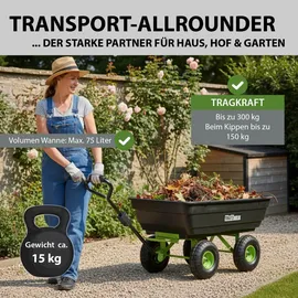 Trutzholm Bollerwagen kippbar schwarz/grün