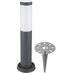 Edelstahl Sockel Leuchte Erdspieß Garten Weg Beleuchtung Einfahrt Steh Steck Lampe im Set inkl. LED Leuchtmittel