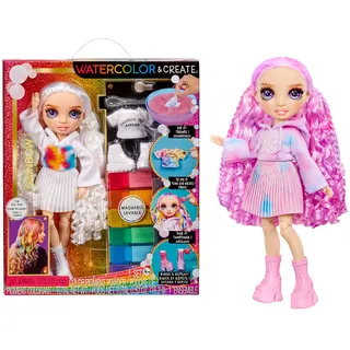 MGA Entertainment Rainbow High WaterColor & Create NEW Theme Dolls- purple eyes
