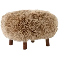 &Tradition ATD1 Pouf, walnuss geölt / sheepskin honey