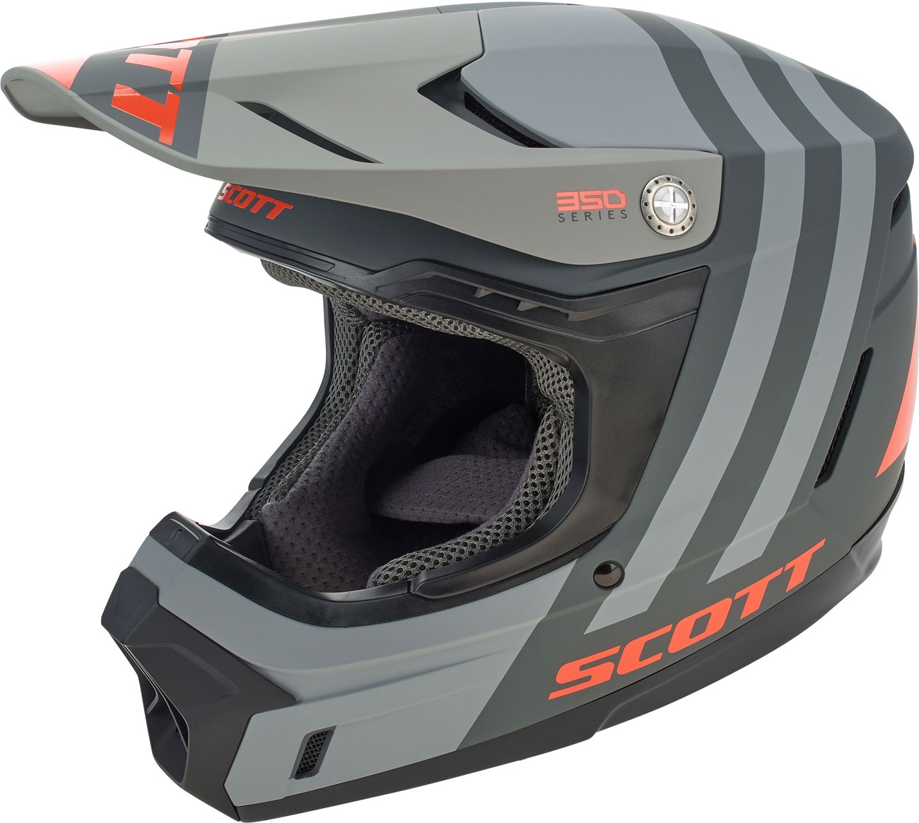 Scott 350 Evo Plus Dash, Motocrosshelm - Schwarz/Orange - L