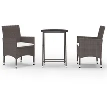 vidaXL Bistroset 3-tlg. Braun