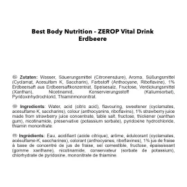 Best Body Nutrition Low Carb Vital Drink Erdbeere 1000 ml