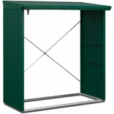 hörmann stauraumsysteme Kaminholzregal Typ 2 181 x 103 cm Moosgrün/Holz