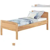 Erst-Holz Einzelbett Buche hohes Seniorenbett 90x220 Überlänge V-60.72-09-220 ohne Zubehör
