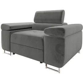 Mirjan24 Sessel, Grau, Textil, 1-Sitzer, Rechteckig, 134x90x102 cm, Wohnzimmer, Sessel, Polstersessel