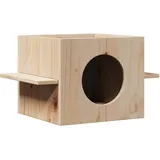 vidaXL Katzenhaus 51x35x30 cm Massivholz Kiefer, Katzenhaus Indoor, Katzenbett, Katzenhaus für Innen, Katzenturm, Katzenmöbel, Katzenhütte