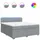 vidaXL Boxspringbett mit Matratze Hellgrau 180x200 cm Stoff
