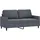 vidaXL 2-Sitzer-Sofa Dunkelgrau 140 cm Samt