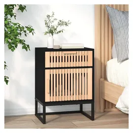 vidaXL Nachtschrank Lorette 40 x 30 x 55,5 cm Schwarz