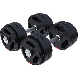 Gorilla Sports Kurzhantelset 30 kg verstellbar schwarz