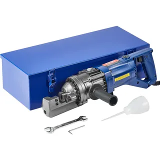 Vevor Elektrischer hydraulischer Bolzenschneider, 1000-W-Bewehrungsschneider, schneidet bis zu 4–16 m Bewehrungsstäbe in 2,5 Sekunden, Bewehrungsstahlschneider mit Werkzeugkoffer-Ölkanne, Schwarz-Blau