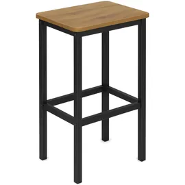 OEM Hocker Erle 40 x 65 x 30 cm Schwarz