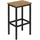 OEM Hocker Erle 40 x 65 x 30 cm Schwarz