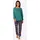 wäschepur Schlafanzug WÄSCHEPUR, Damen, Gr. 48/50, grün (smaragd, bedruckt), 95% Viskose, 5% Elasthan, Homewear-Sets Schlafanzug