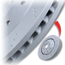 ZIMMERMANN Bremsscheibe Vorderachse Aluminium-Bremsscheibentopf, beschichtet, legiert/hochgekohlt