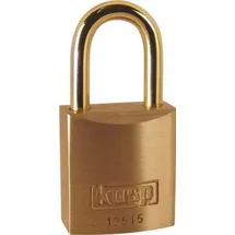 kasp K12515A2 Vorhängeschloss 15mm gleichschließend Goldgelb Schlüsselschloss