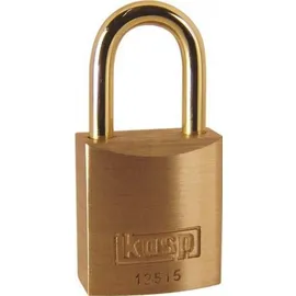kasp K12515A2 Vorhängeschloss 15mm gleichschließend Goldgelb Schlüsselschloss