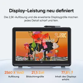 xppen Artist Pro 22 (Gen 2), 22 QHD 16384 Stufen USB Bluetooth