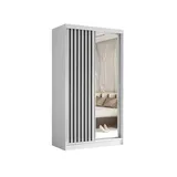beautysofa Schwebetürenschrank HELIX II 120 x 216 x 61 cm Weiß