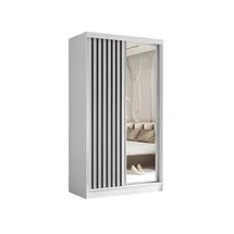 beautysofa Schwebetürenschrank HELIX II 120 x 216 x 61 cm Weiß