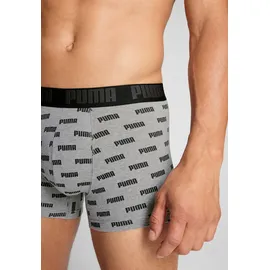 Puma Everyday Logo Print Boxershorts grau/schwarz L 2er Pack