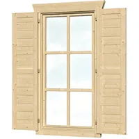 Skan Holz Fensterläden für Blockbohlenhäuser Einzelfenster