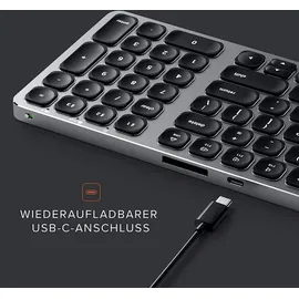 Satechi Aluminium Slim Bluetooth Backlit Tastatur kabellos space grey