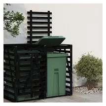 vidaXL Mülltonnenbox Erweiterung 78 cm x 128,5 cm schwarz