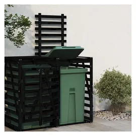 vidaXL Mülltonnenbox Erweiterung 78 cm x 128,5 cm schwarz