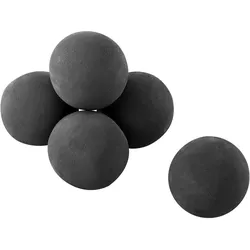 VEVOR 6 Stk. Keramiksteine Kieselsteine Dekorative Steine Kamin 12,7cm Schwarz