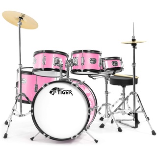 Tiger Jasmin JDS14-PK 5-teiliges Junior Schlagzeugset - Rosa