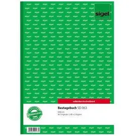 Sigel Bautagebuch A4 Liniert Grün