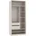 marmex möbel Offener Kleiderschrank TRES 90 x 206 x 51 cm Beige