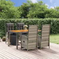 vidaXL Garten-Essgruppe 5-tlg. Grau