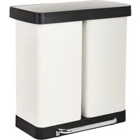 Beliani Ecosort, Abfalleimer, Weiss