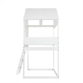 XDOVET Hausbett mit Treppe 90 x 200 cm grau